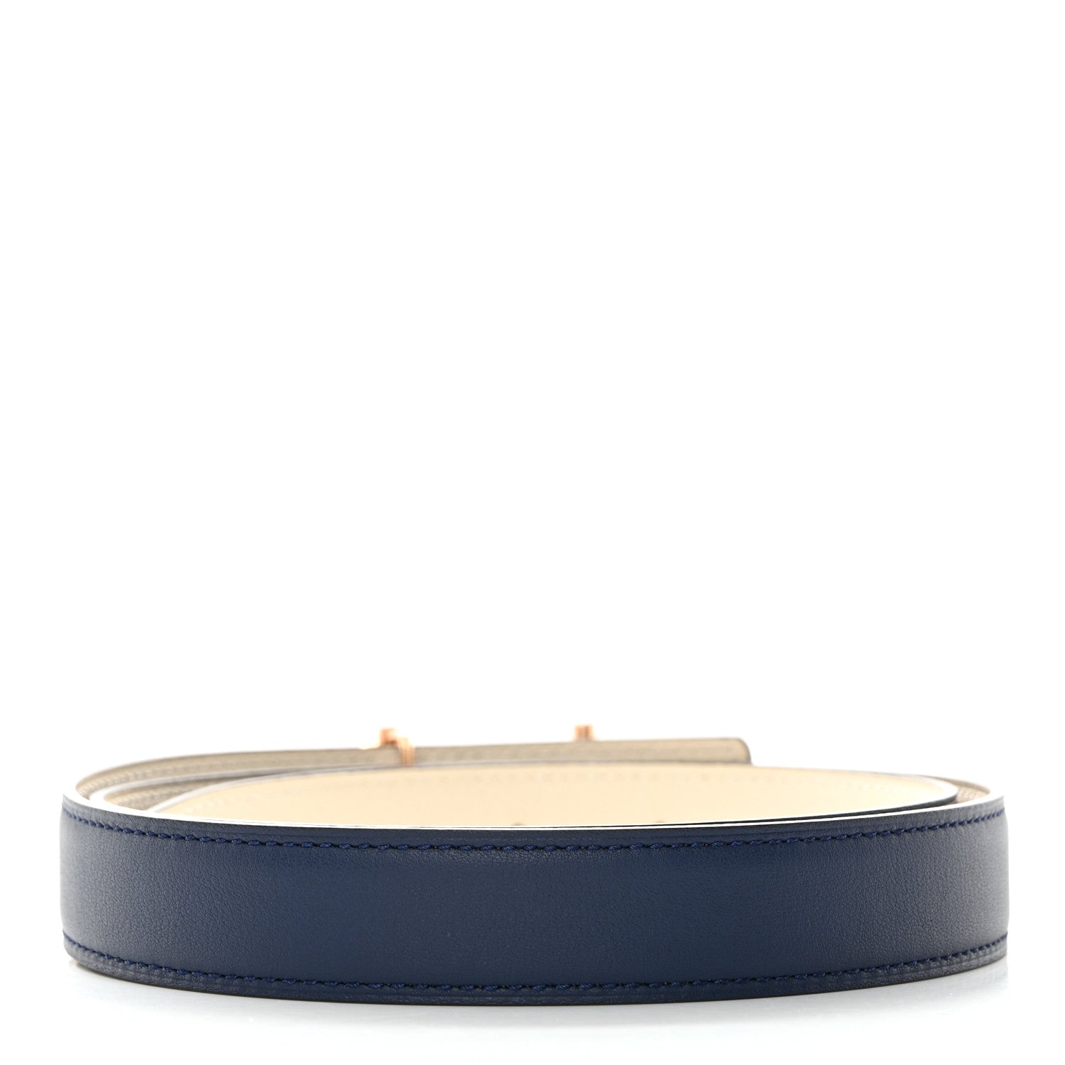 Hermes Swift Epsom 24mm Gamma Belt 85 34 Navy Bleu Craie 2 of 9