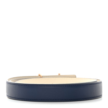 Hermes Swift Epsom 24mm Gamma Belt 85 34 Navy Bleu Craie 2 of 9