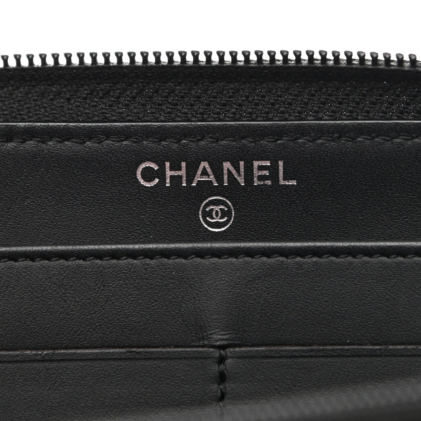 Caviar Large Timeless CC Zip Around Wallet Black