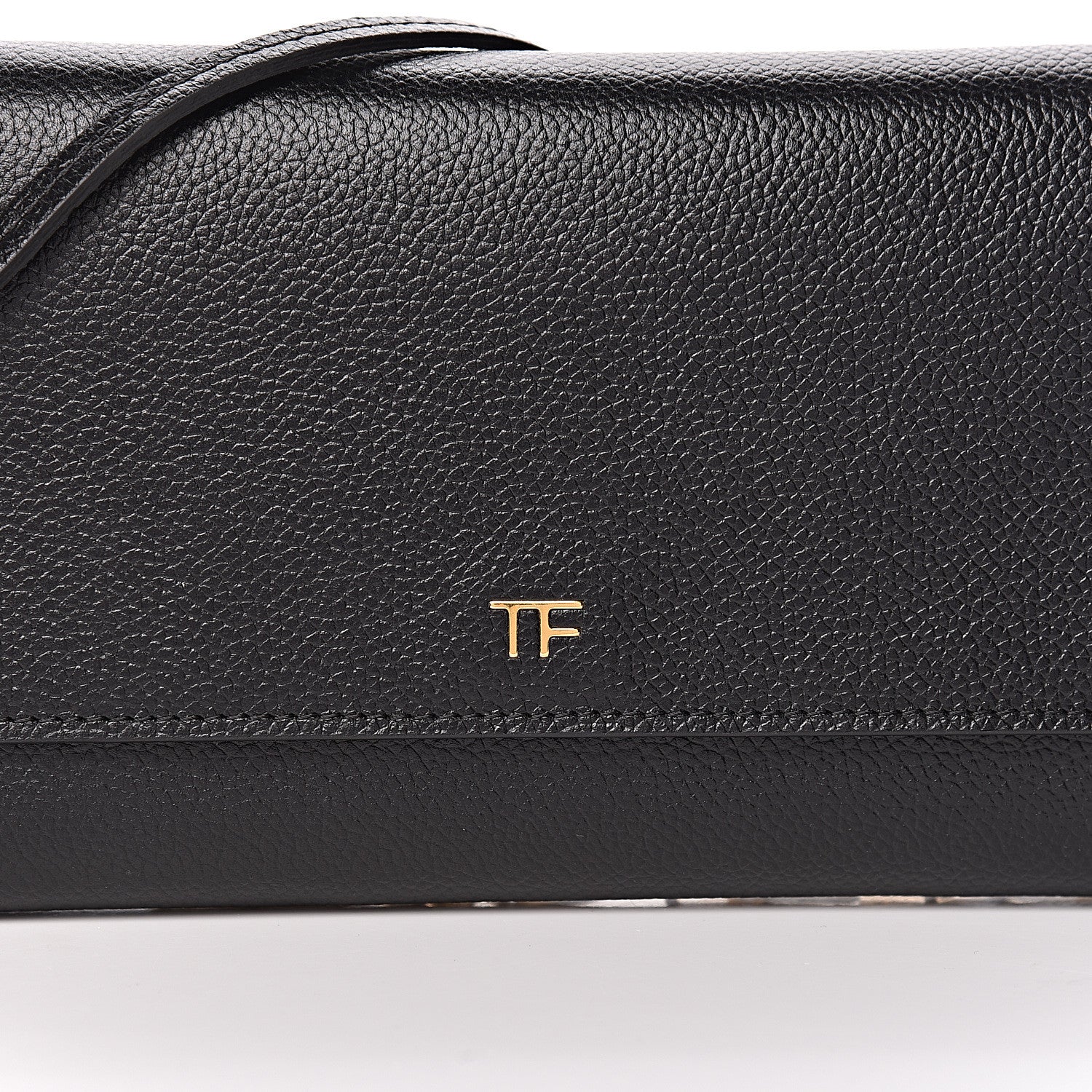 Tom Ford Pebbled Calfskin Wallet On Chain Black 11 of 11
