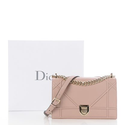 Christian Dior Grained Calfskin Medium Diorama Flap Bag Nude 9 of 9
