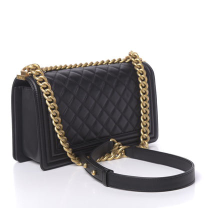 Chanel Calfskin Quilted Medium Boy Flap Black 3 of 11