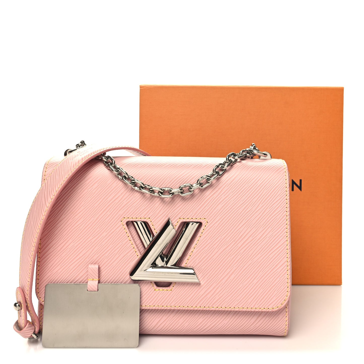 Epi Twist Shoulder Bag MM Rose Ballerine