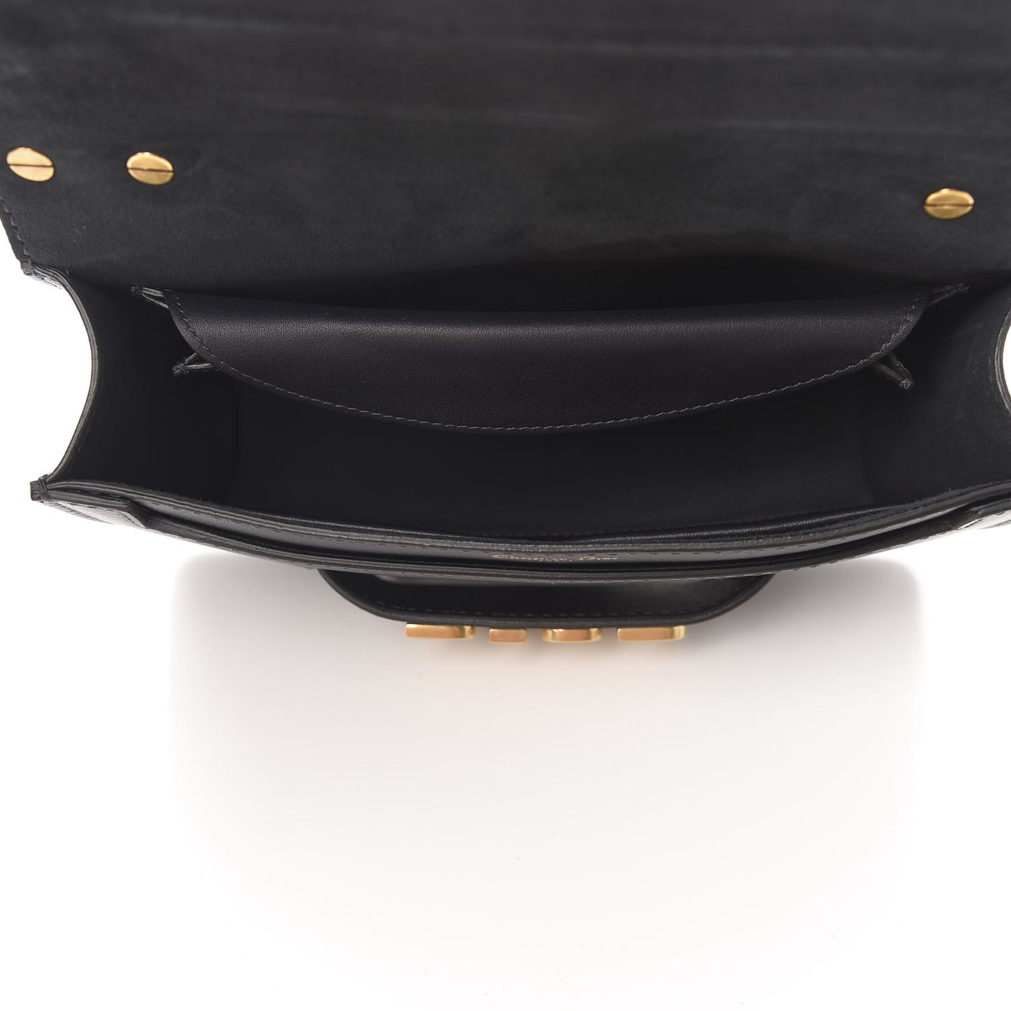 Smooth Calfskin Dio(r)evolution Top Handle Medium Flap Deep Blue