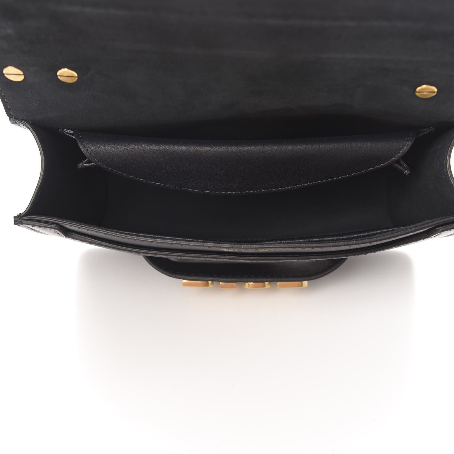 Christian Dior Smooth Calfskin Dio(r)evolution Top Handle Medium Flap Deep Blue 5 of 9