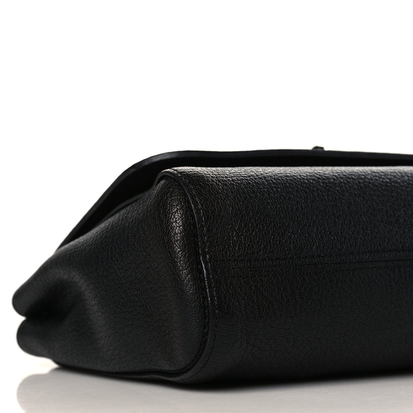 Glossy Goatskin Small Lily Flap Black