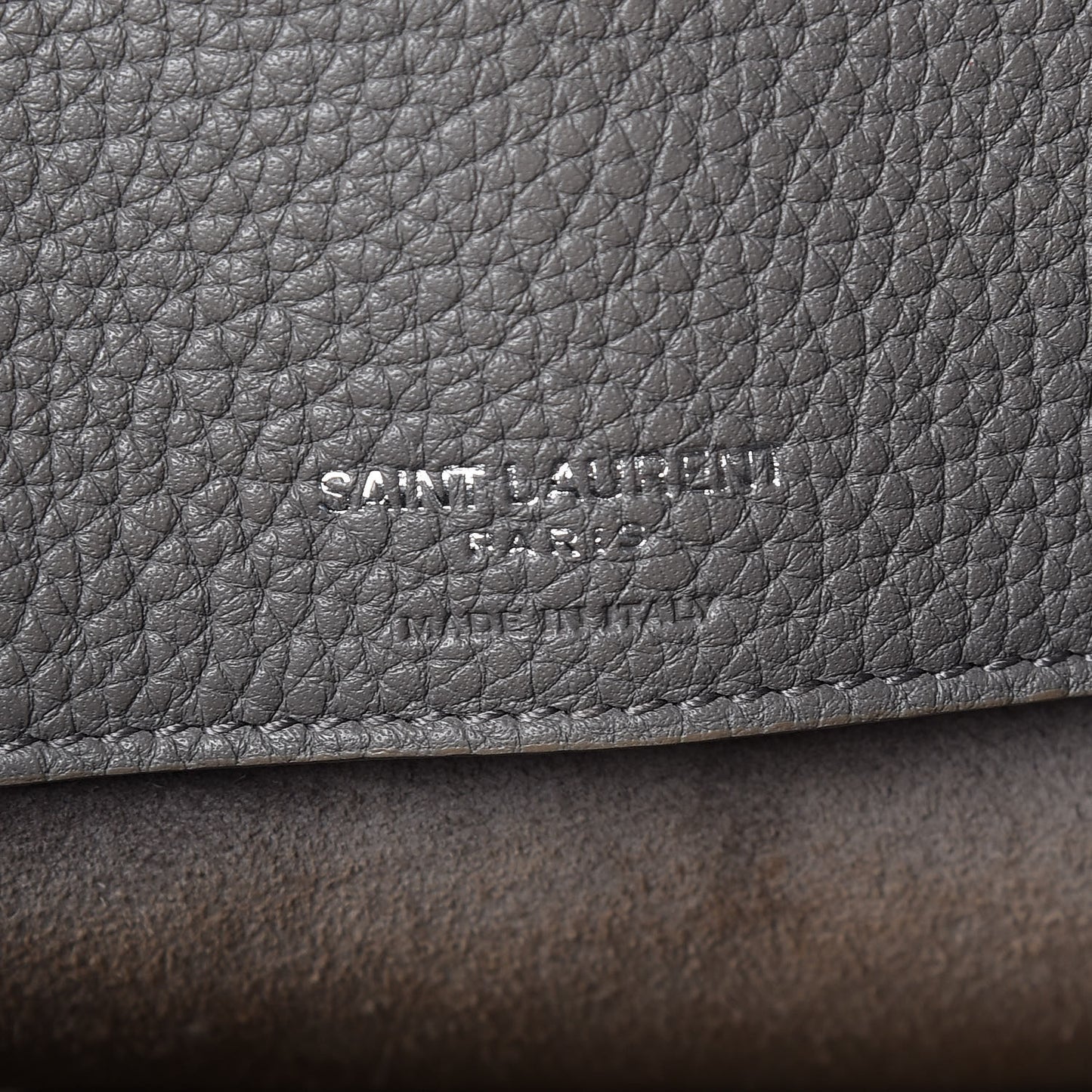 Grained Calfskin Small Supple Sac De Jour Mouse Grey