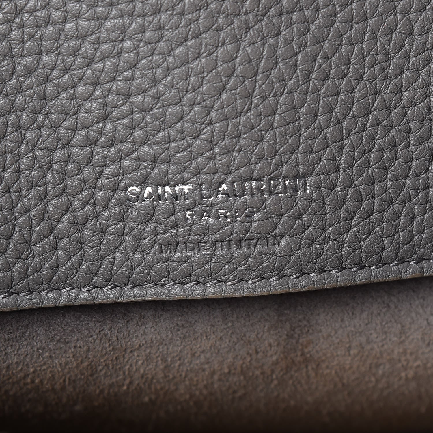 Saint Laurent Grained Calfskin Small Supple Sac De Jour Mouse Grey 7 of 12