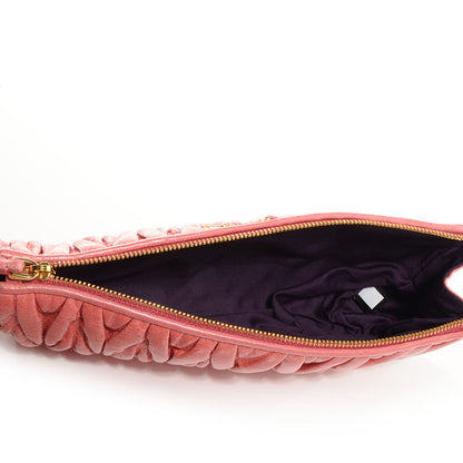Miu Miu Leather Matelasse Lux Clutch Rosa 9 of 9