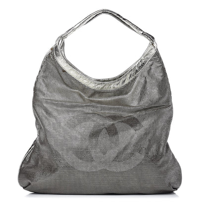 Chanel Metallic Perforated Lambskin Hollywood Hobo Silver 1 of 17