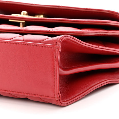 Chanel Calfskin Quilted Medium Triple Flap Red 12 of 17