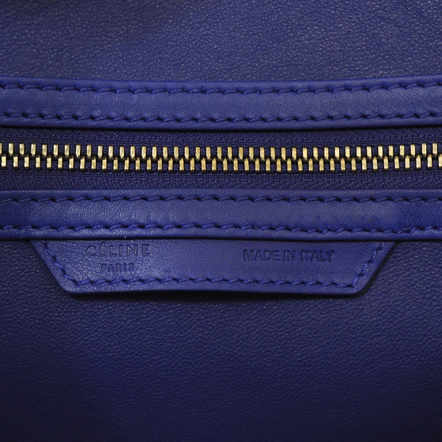 Celine Smooth Calfskin Mini Luggage Bag Cobalt Royal Blue 7 of 9