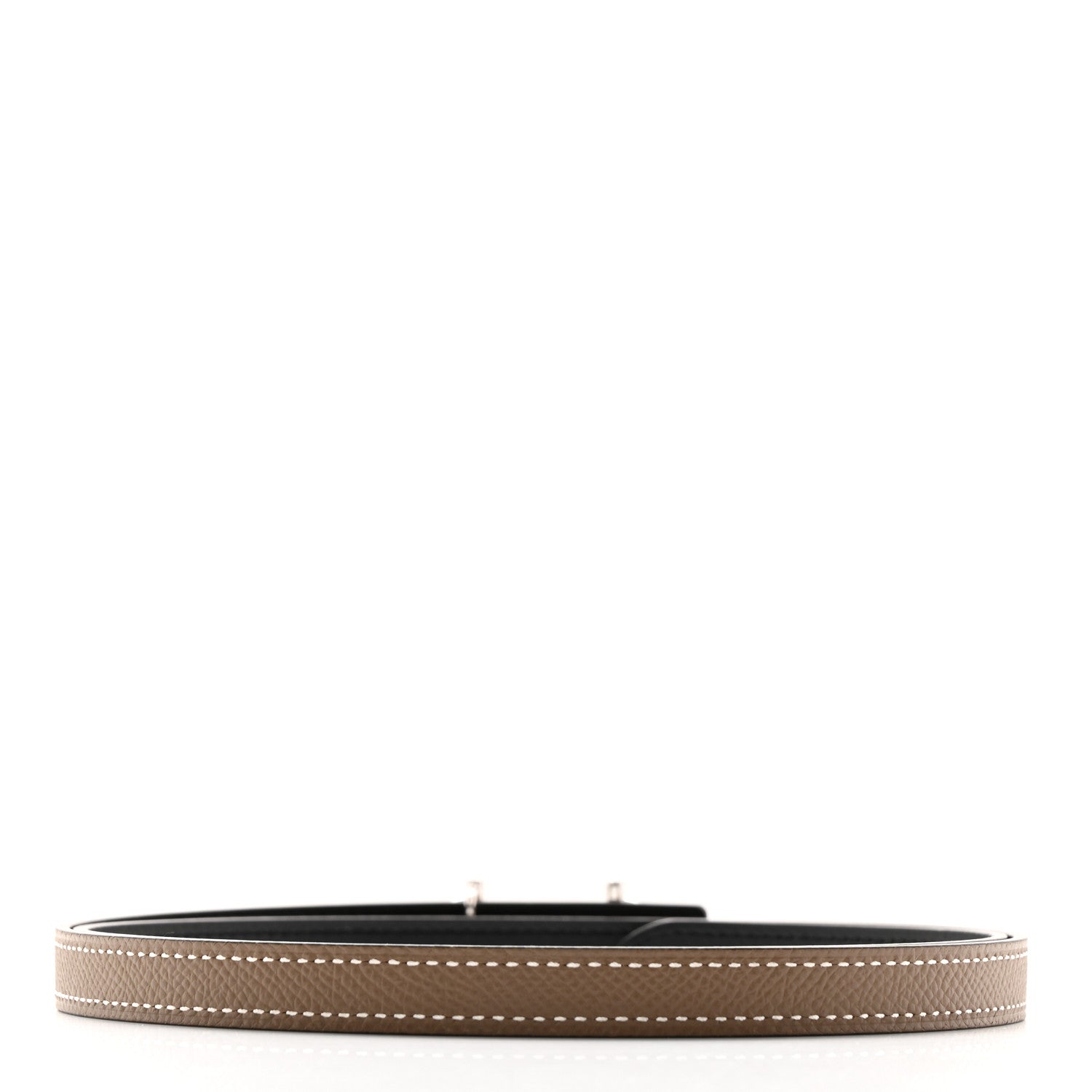 Hermes Swift Epsom 13mm Gamma Belt 85 34 Black Etoupe 2 of 6