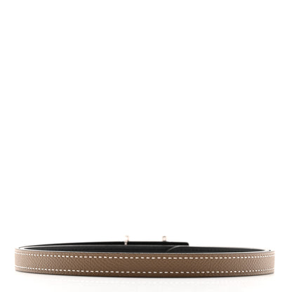 Hermes Swift Epsom 13mm Gamma Belt 85 34 Black Etoupe 2 of 6
