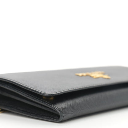 Prada Saffiano Lux Chain Wallet Black 8 of 9