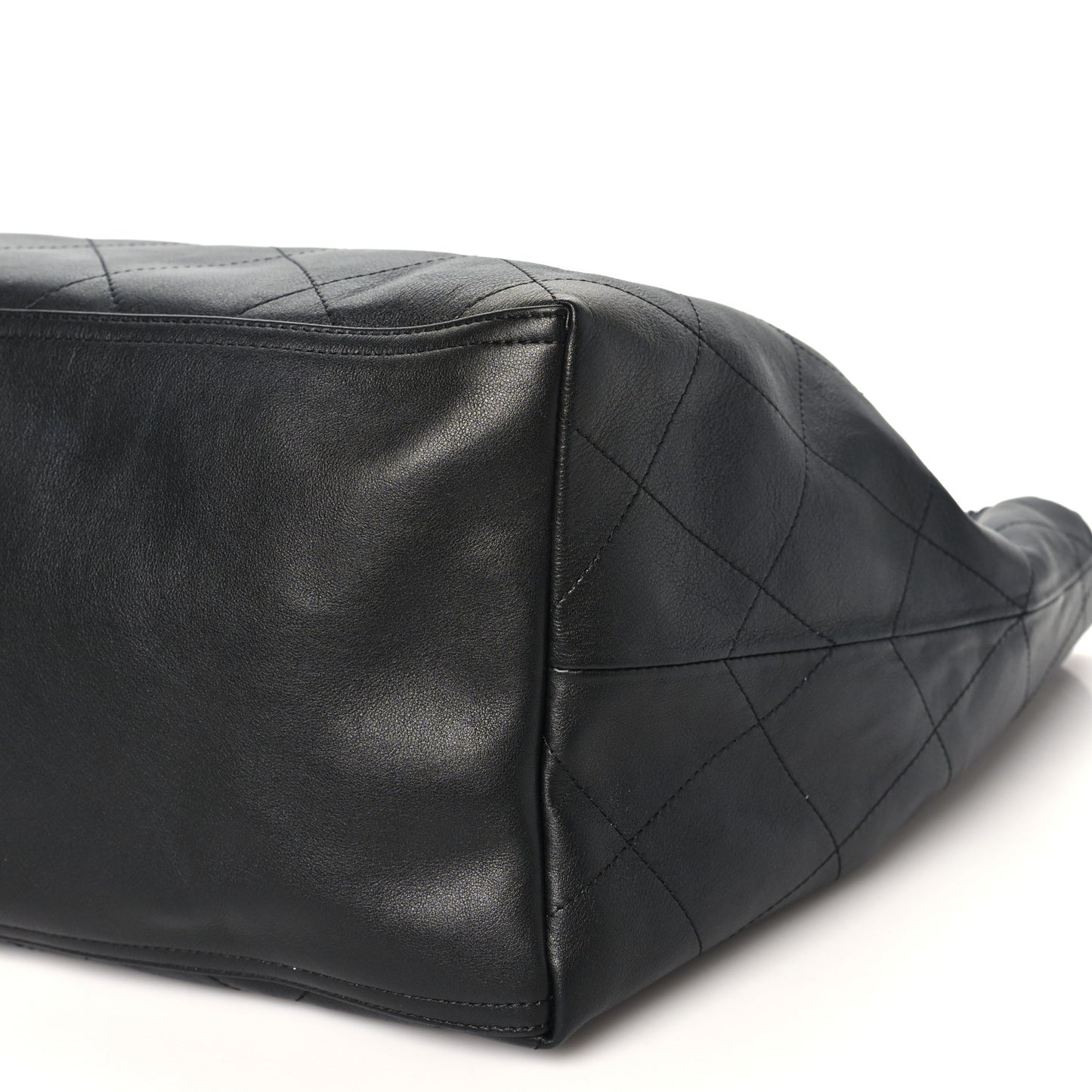 Lambskin Quilted Neo Cabas Shopping Tote Black