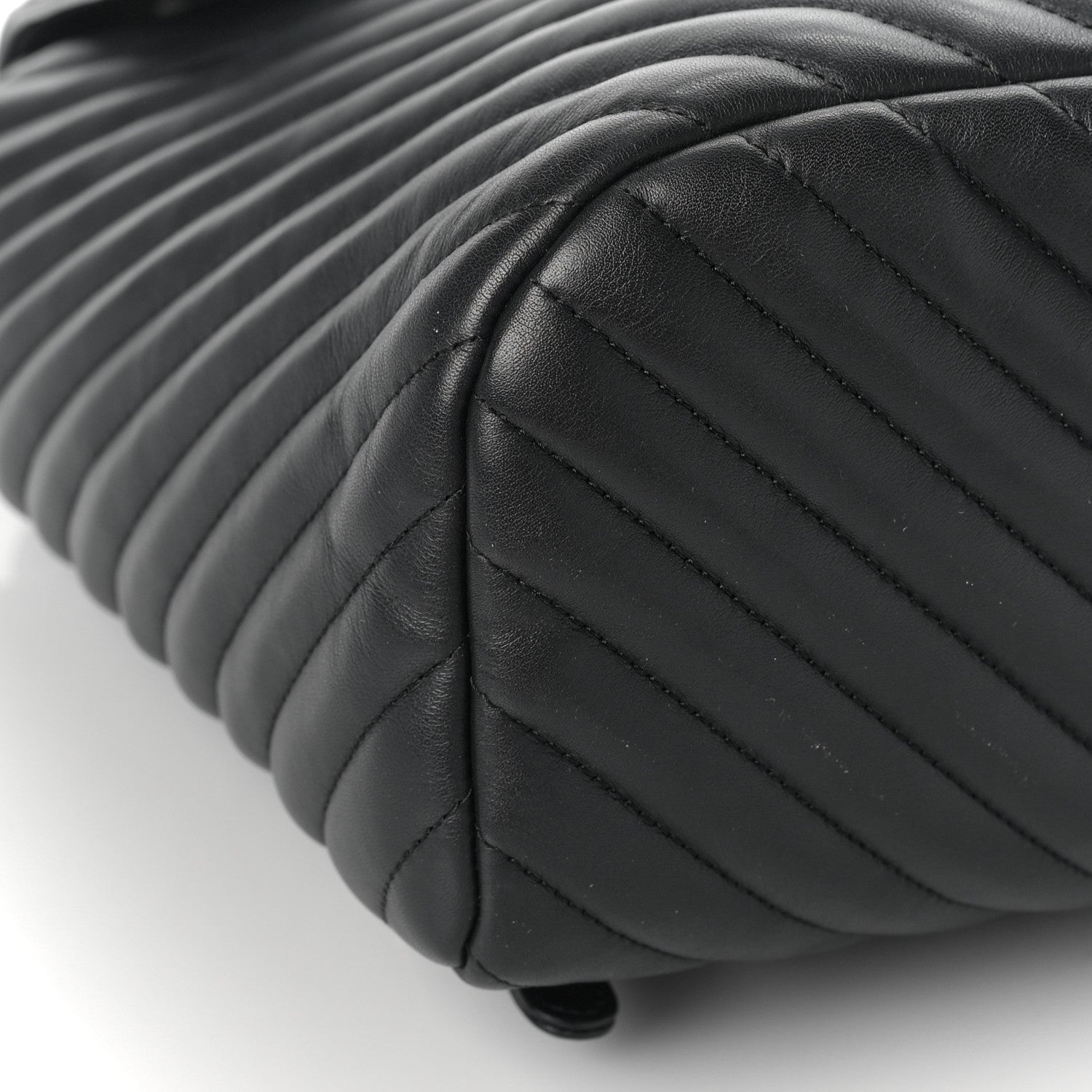 Chanel Calfskin Chevron Quilted Large Urban Spirit Backpack Black 8 of 9