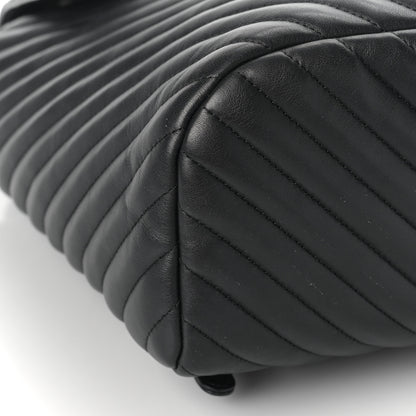 Chanel Calfskin Chevron Quilted Large Urban Spirit Backpack Black 8 of 9