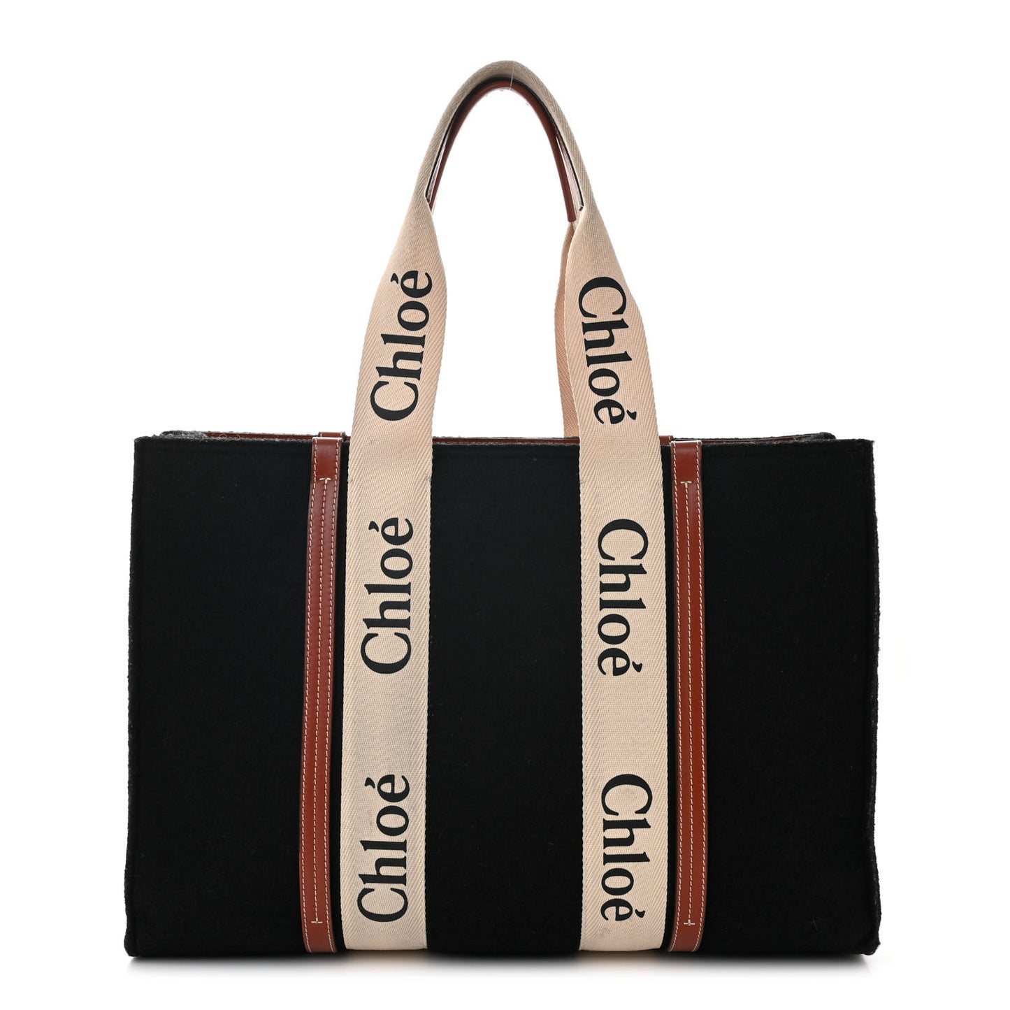 Felt Calfskin Large Woody Ribbon Tote