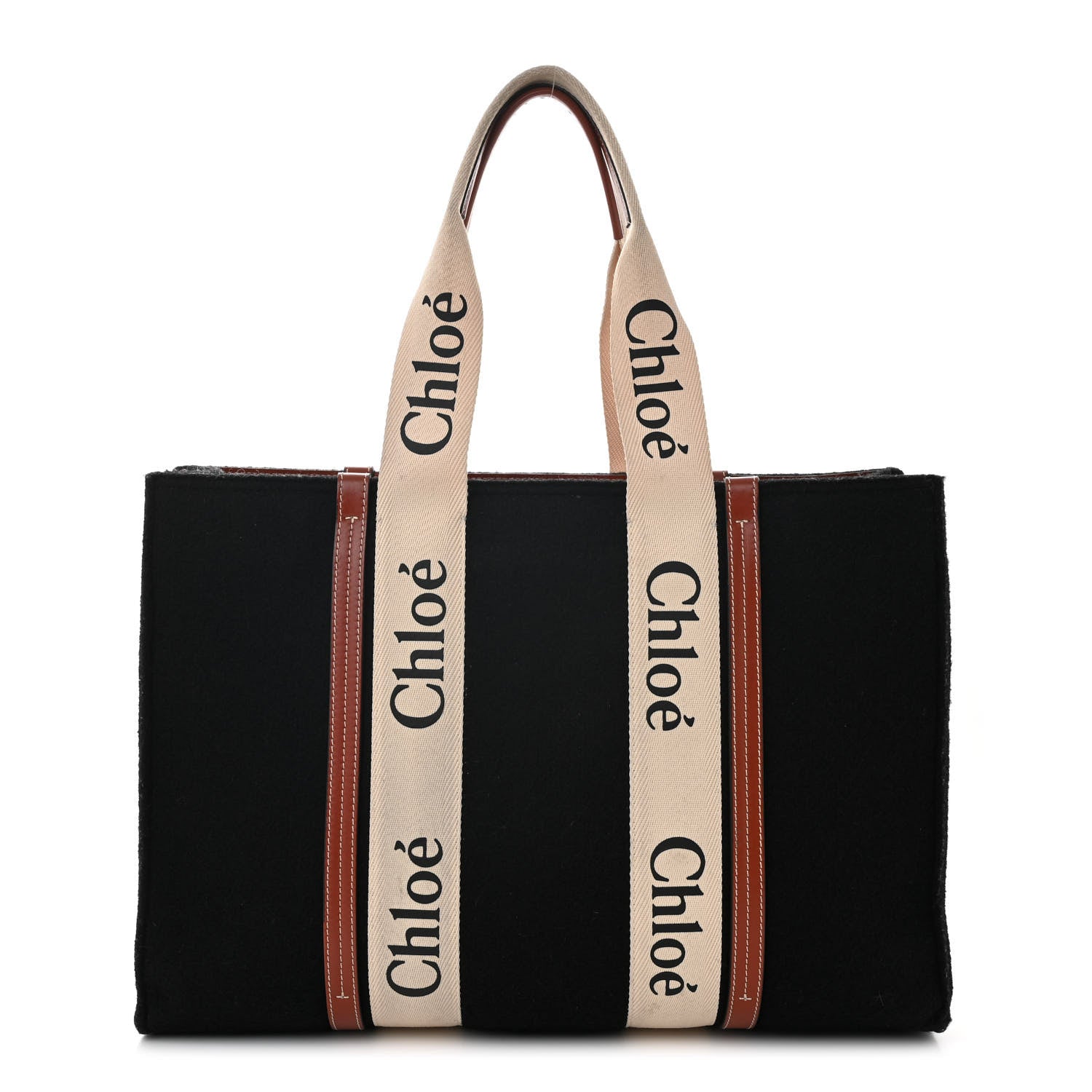 Chloe Felt Calfskin Large Woody Ribbon Tote 1 of 10