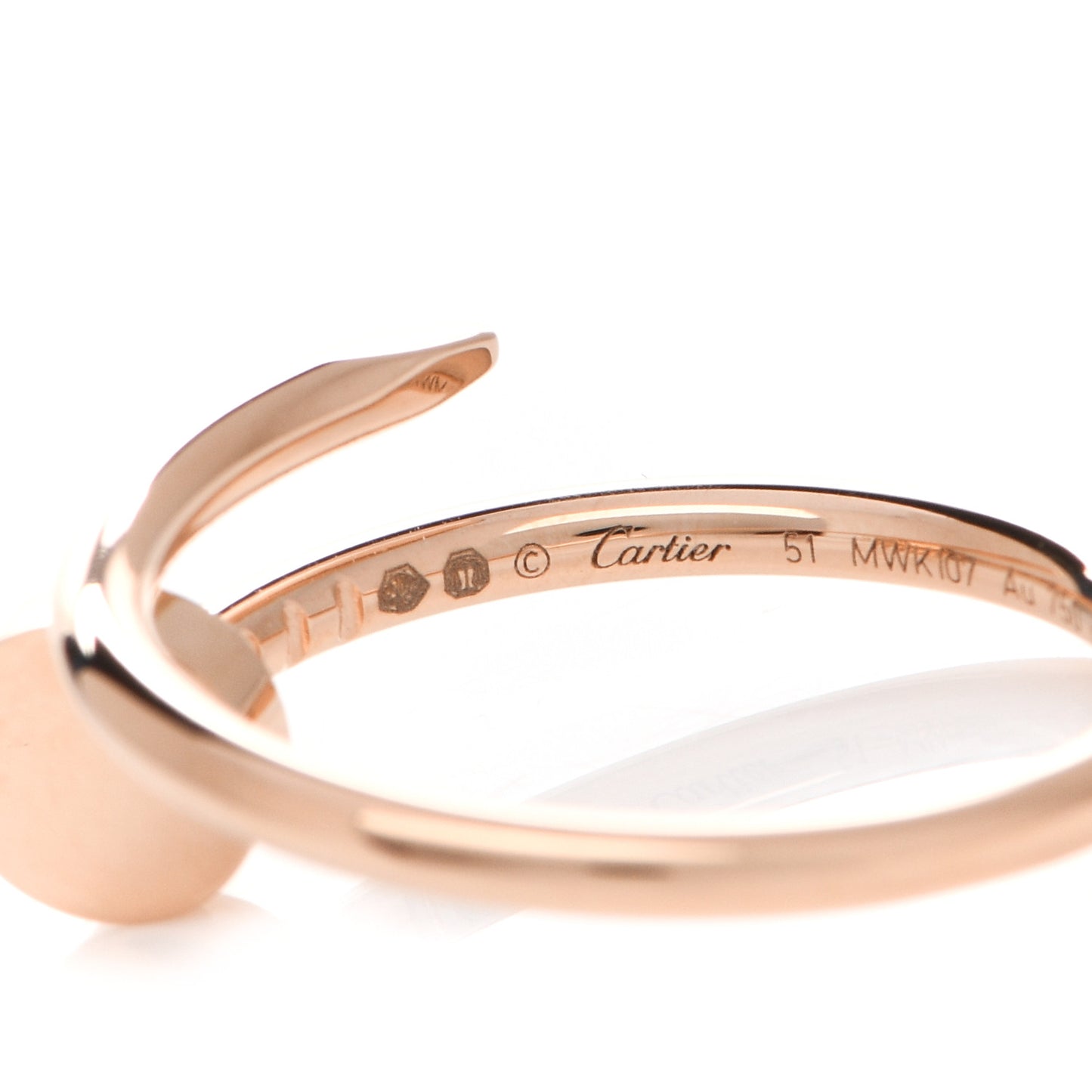 18K Pink Gold Small Juste Un Clou Ring 51 5.75
