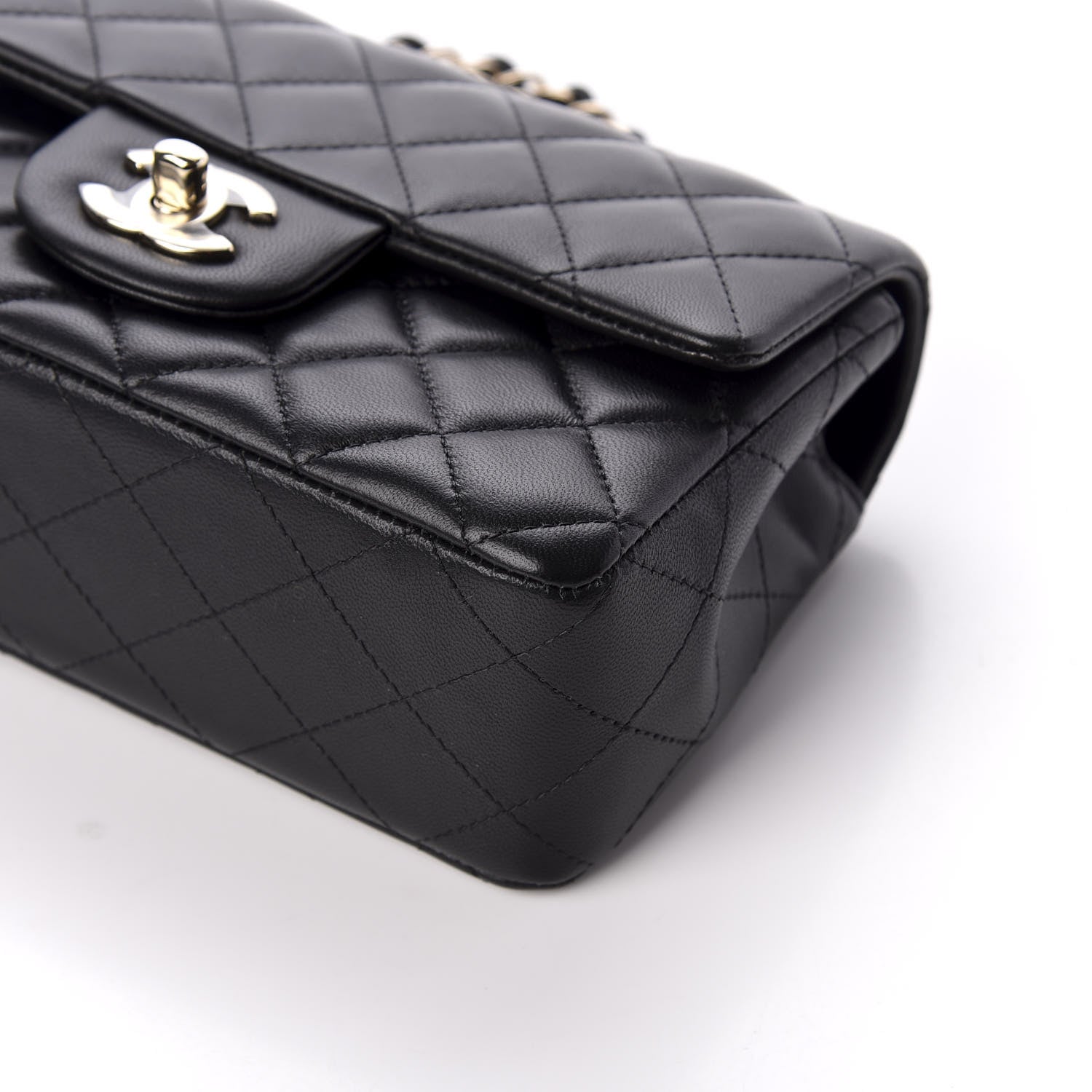 Chanel Lambskin Quilted Mini Rectangular Flap Black 8 of 9