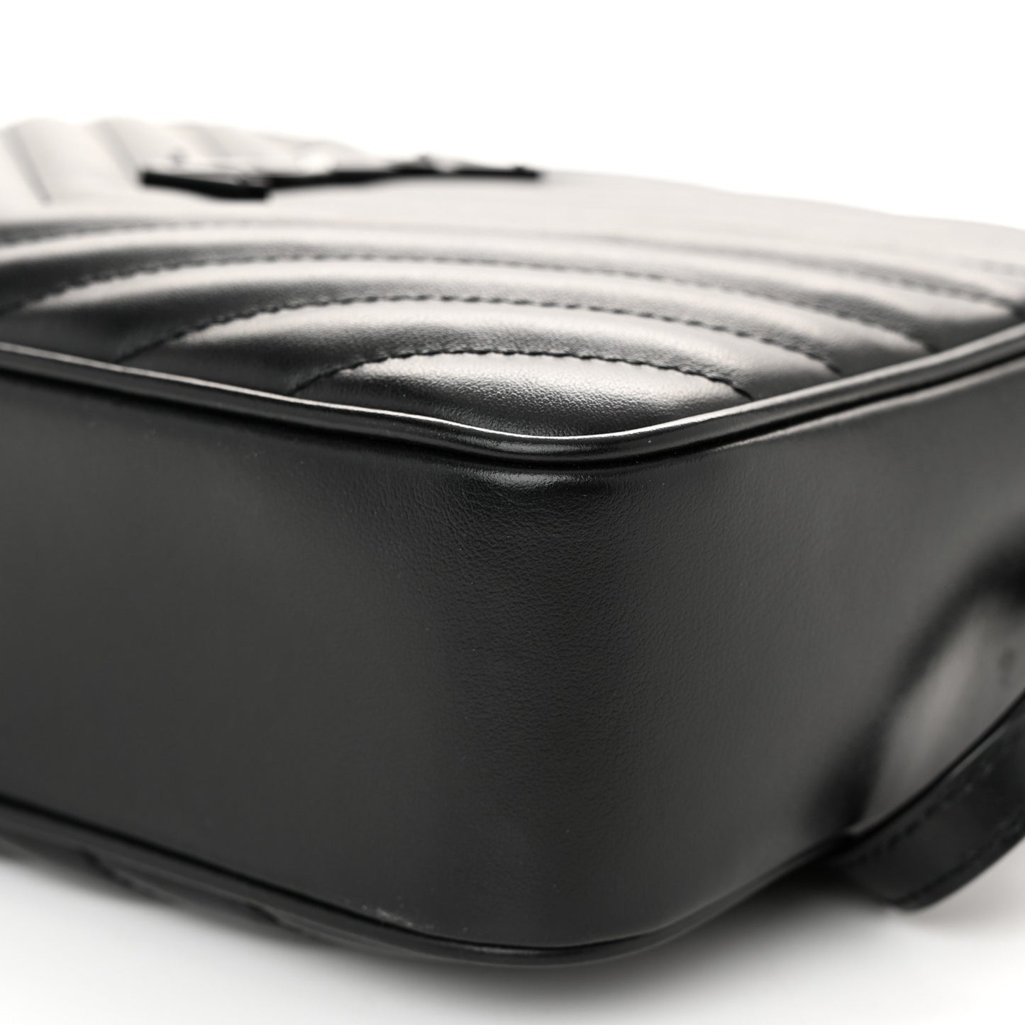 Calfskin Matelasse Monogram Monochrome Lou Camera Bag Black