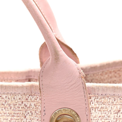 Chanel Straw Lurex Medium Deauville Tote Pink 11 of 13