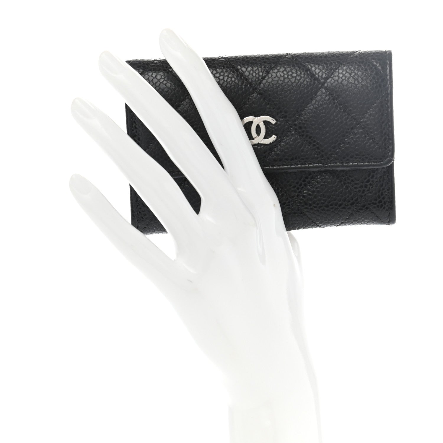 Chanel Caviar Quilted Flap Card Holder Black 2 of 11