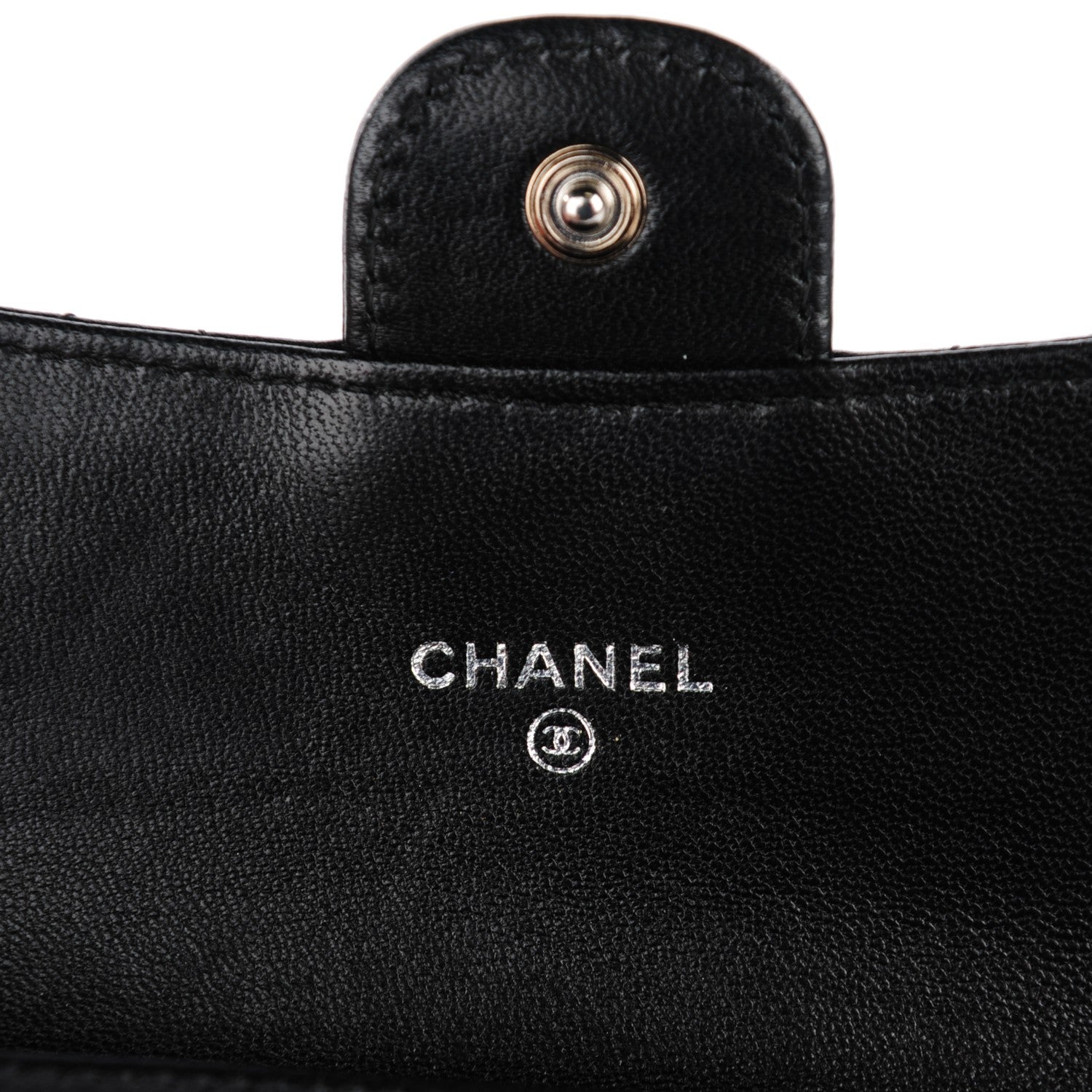 Chanel Lambskin Quilted Small Flap Wallet Black 6 of 8