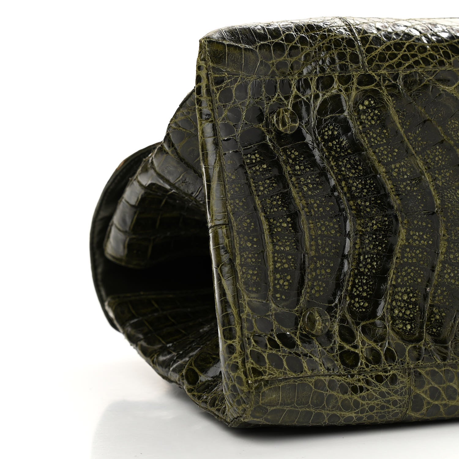 Nancy Gonzalez Crocodile Double Handle Satchel Green 5 of 10