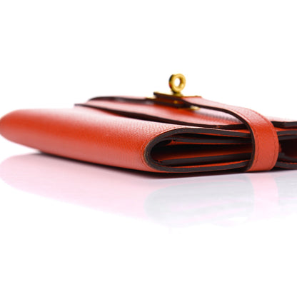 Hermes Epsom Medium Kelly Wallet Rouge Tomate 11 of 12