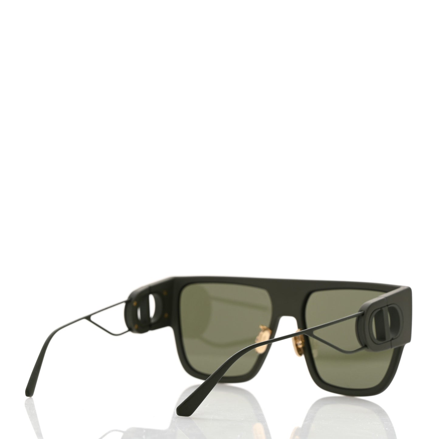Acetate Square 30 Montaigne Sunglasses Matte Green