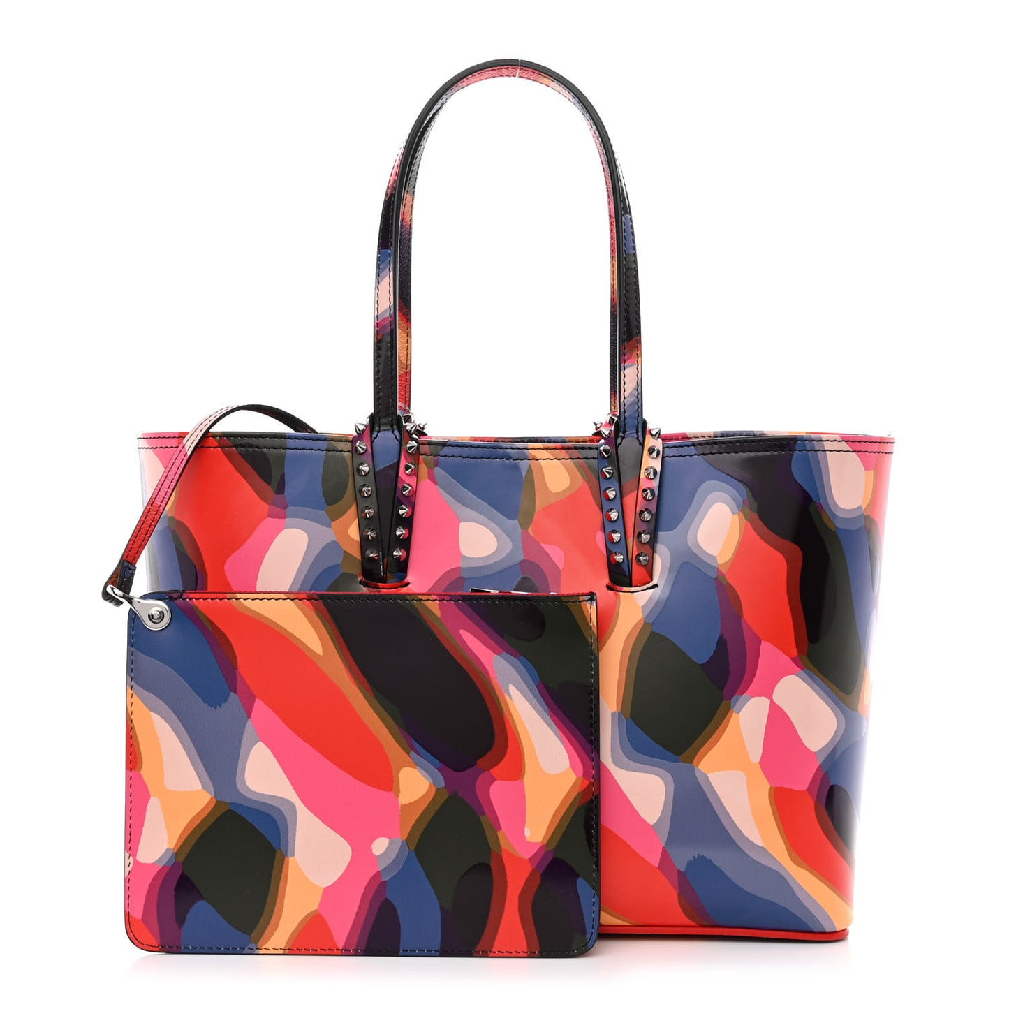 Patent Calfskin Paris Illusion Cabata Tote Multicolor