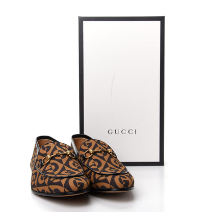 Gucci Canvas Rhombus Horsebit Mens Jordaan Loafers 9.5 Camel Brown Black 11 of 11