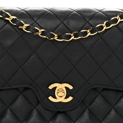 Chanel Lambskin Quilted Medium Double Flap Black 8 of 10