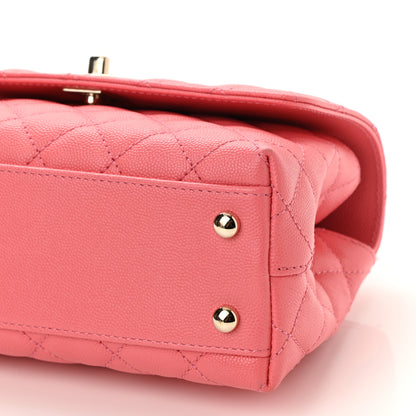 Chanel Caviar Quilted Mini Coco Handle Flap Pink 10 of 11