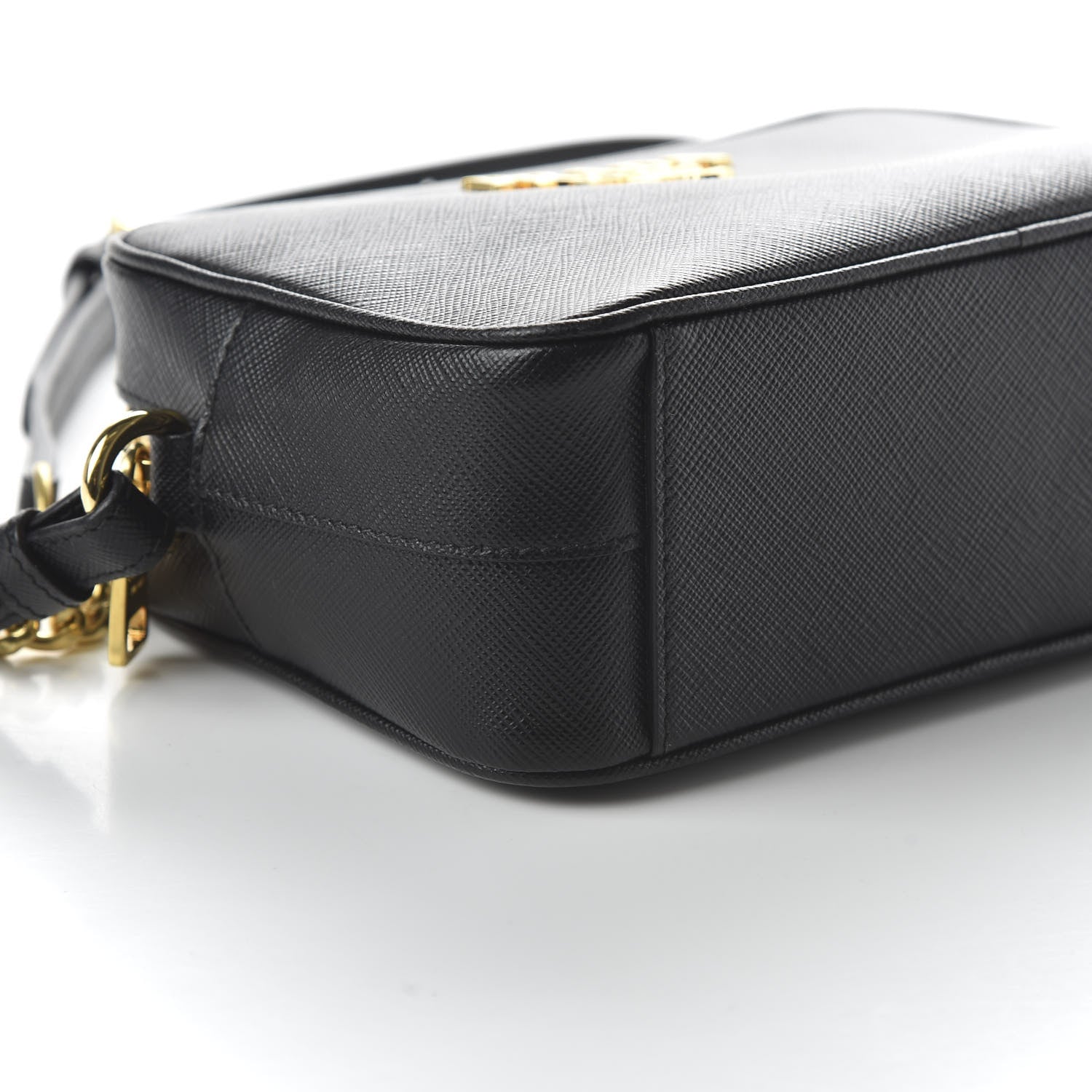 Prada Saffiano Lux Small Camera Crossbody Bag Black 6 of 9