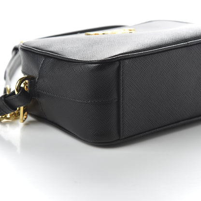 Prada Saffiano Lux Small Camera Crossbody Bag Black 6 of 9
