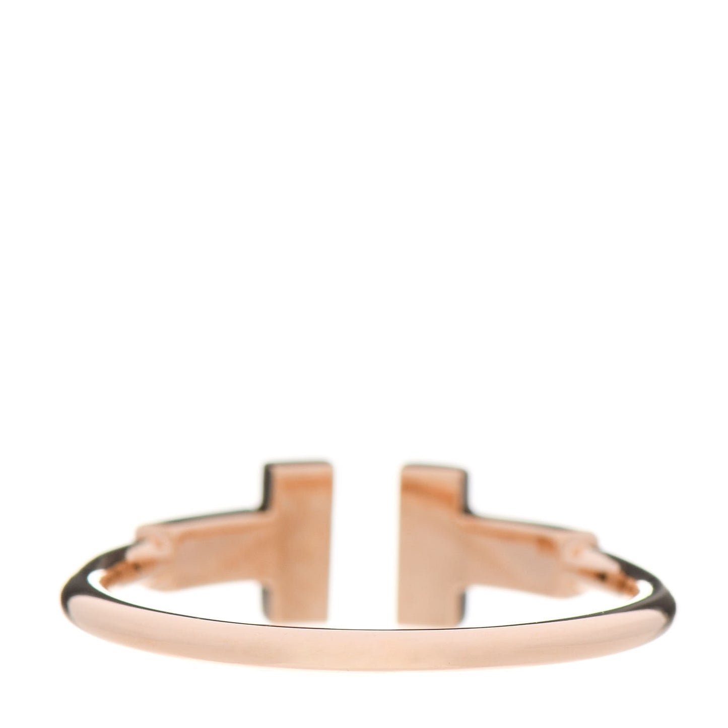 18K Rose Gold Diamond T Wire Ring 54 6.75