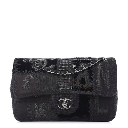 Chanel Tweed Patchwork Medium Single Flap Black 1 of 9