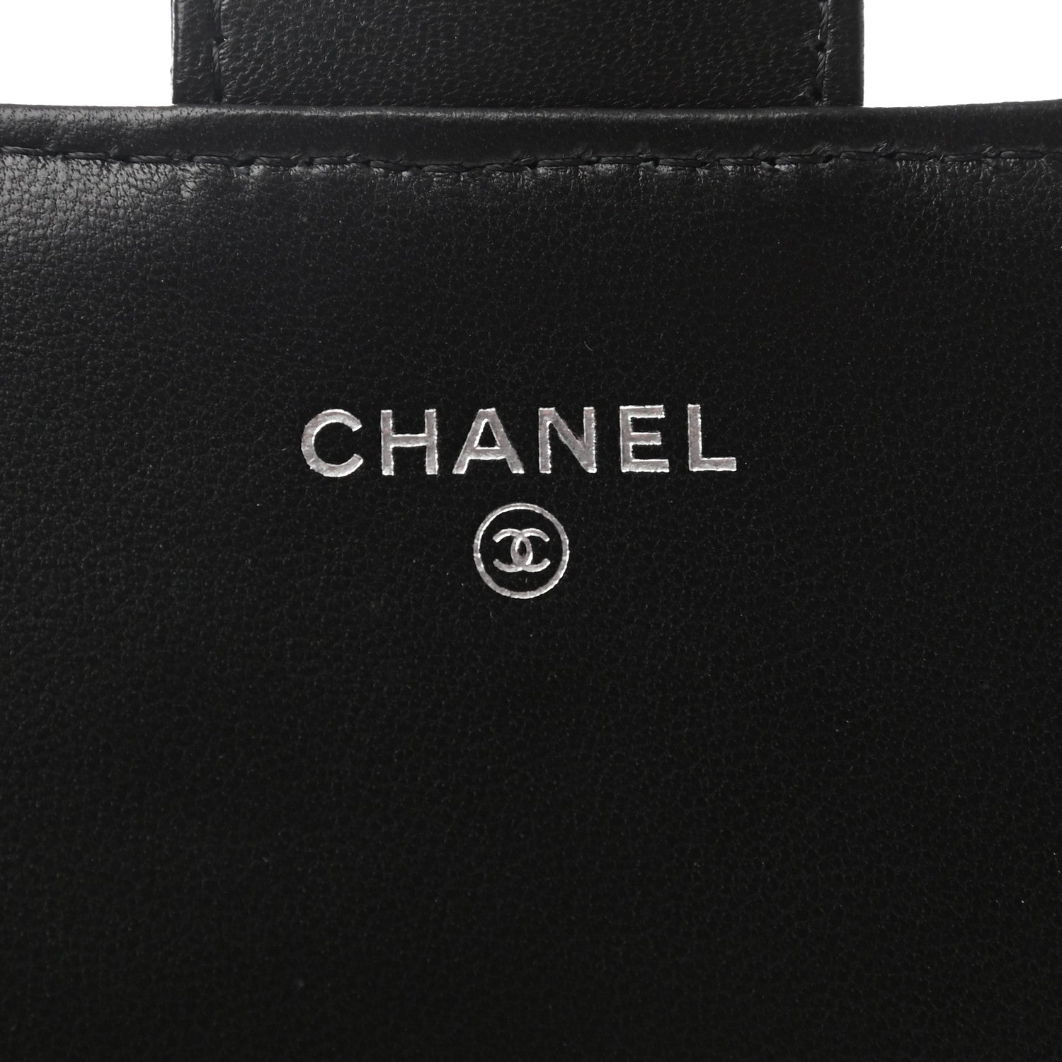 Chanel Lambskin Quilted Large Gusset Flap Wallet Black 6 of 7