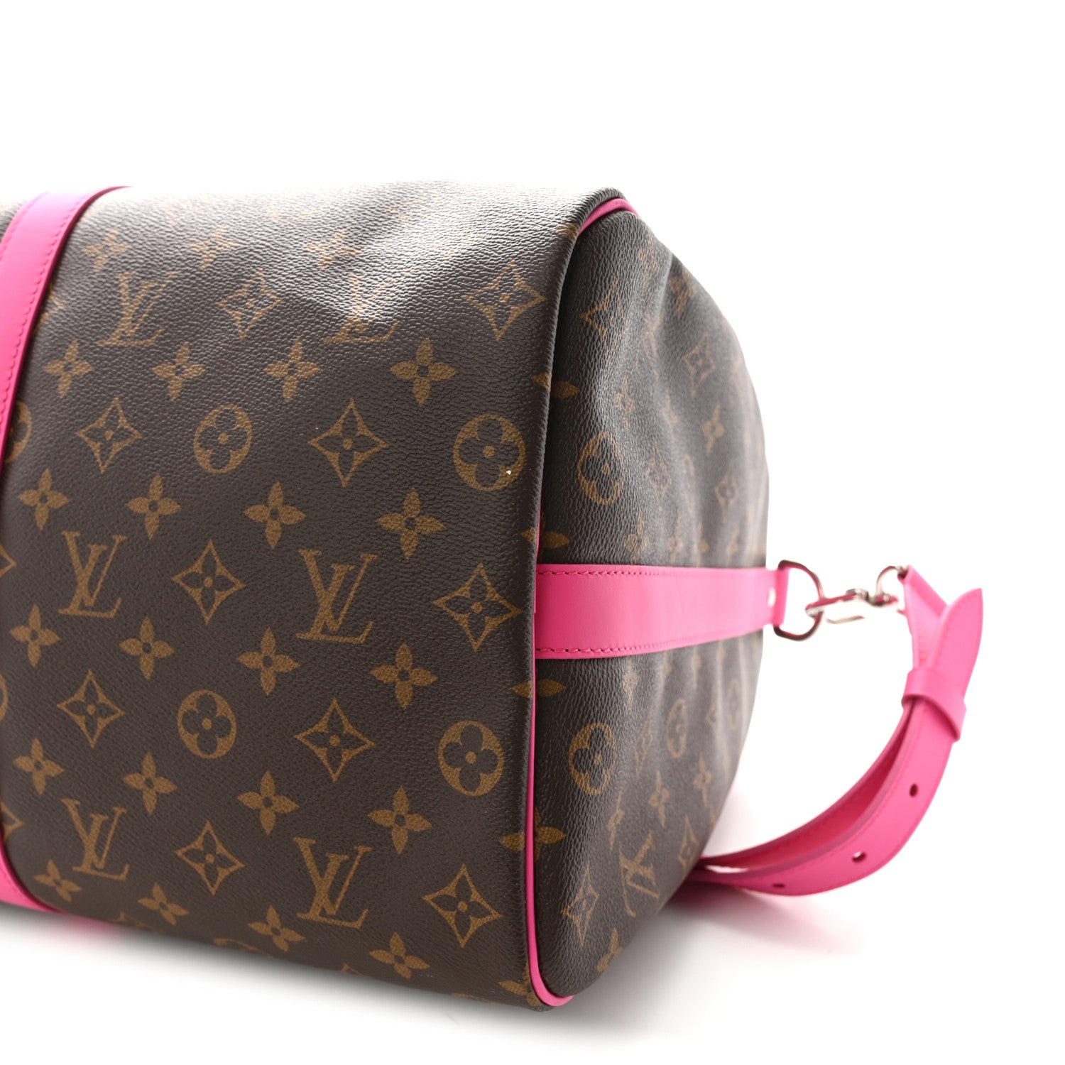 Louis Vuitton Monogram Macassar Keepall Bandouliere 50 Fuchsia 8 of 8