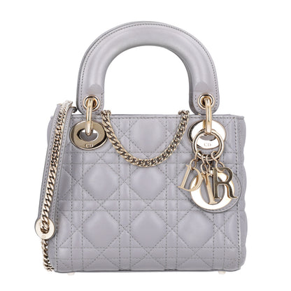 Christian Dior Lambskin Cannage Mini Lady Dior Grey 1 of 9