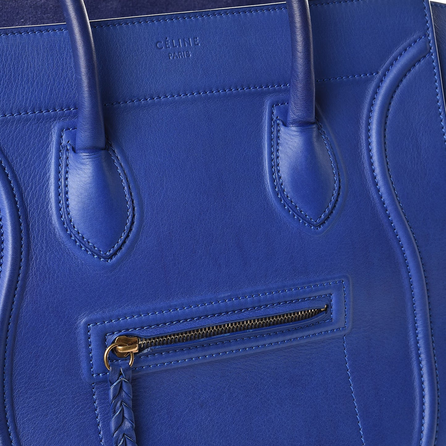 Supple Calfskin Medium Phantom Luggage Indigo