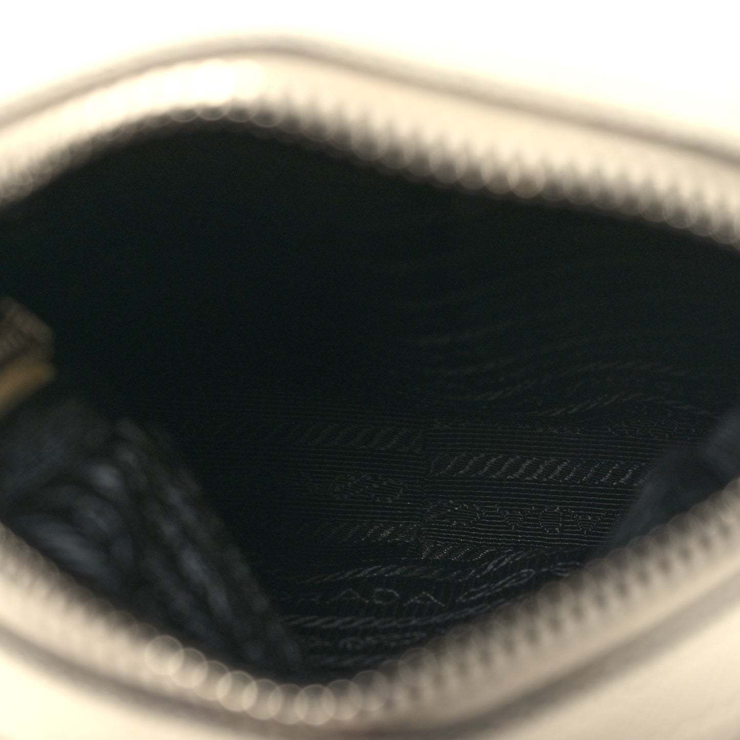 Saffiano Lux Phone Crossbody Pouch White