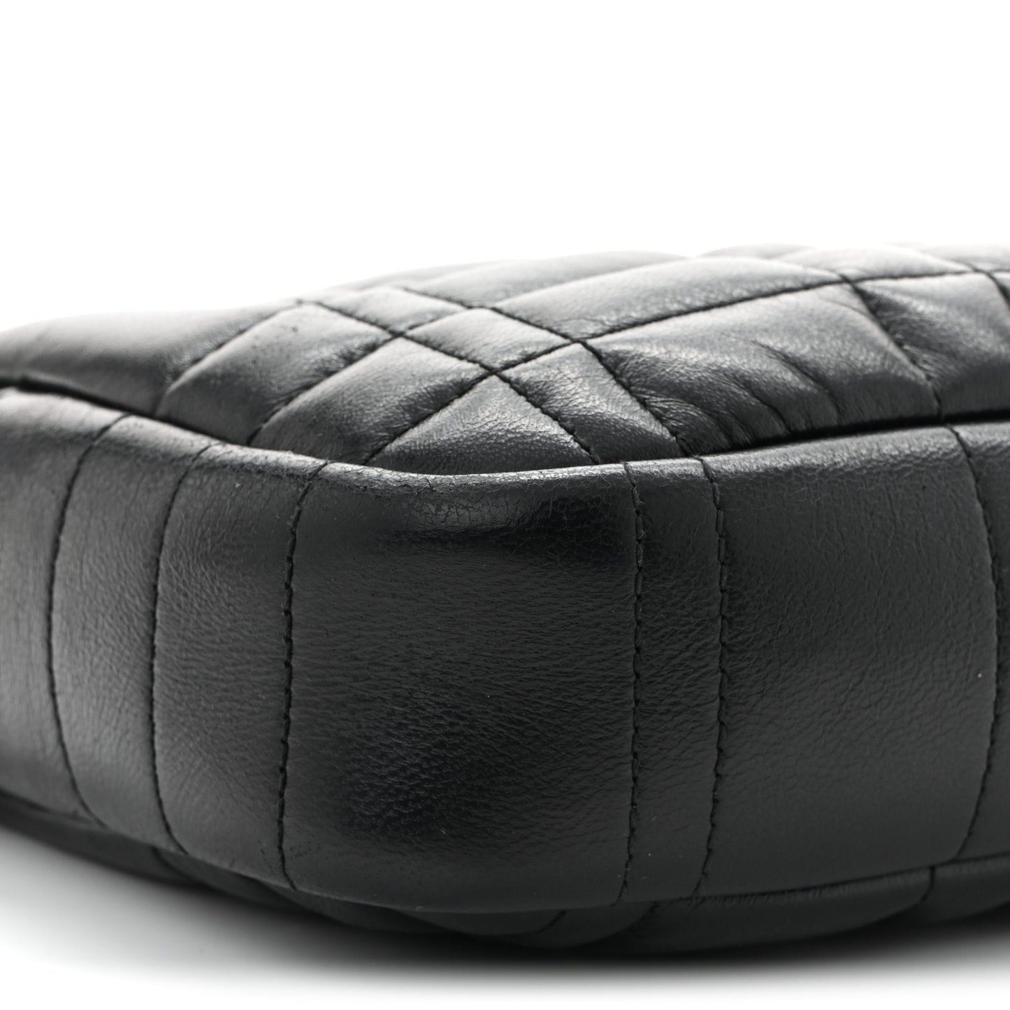 Calfskin Quilted Small Lola Camera Bag Black