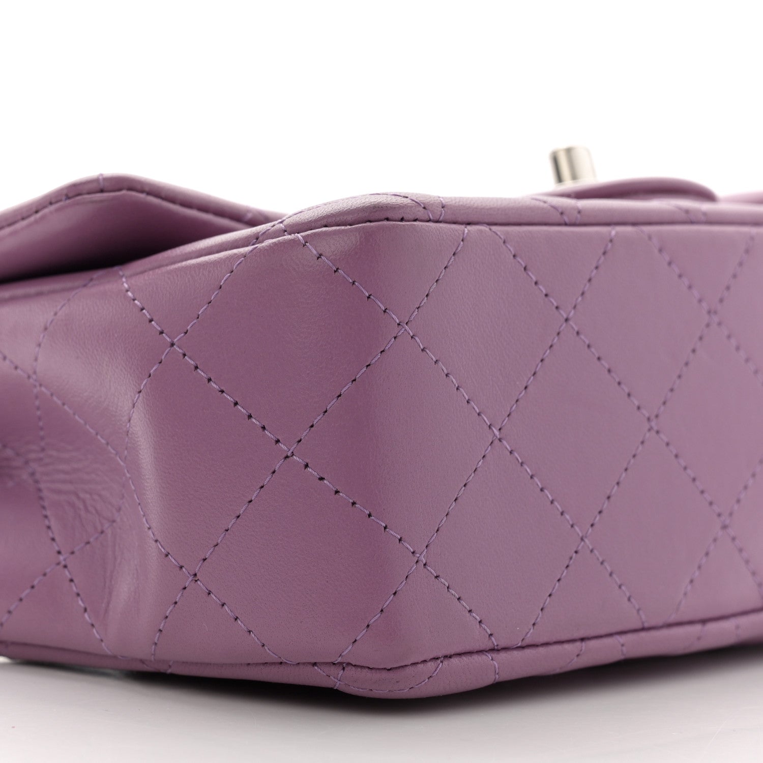 Chanel Lambskin Quilted Mini Rectangular Flap Purple 9 of 13