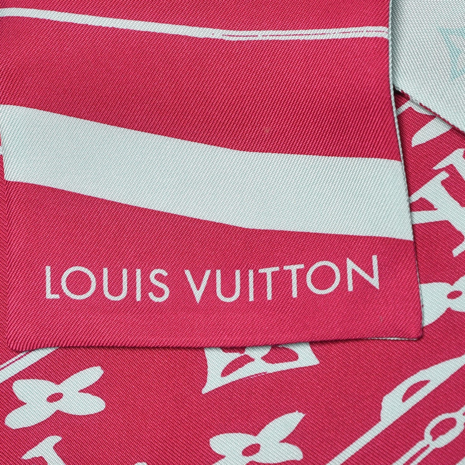 Louis Vuitton Silk Monogram Trunkit Bandeau Framboise 4 of 5