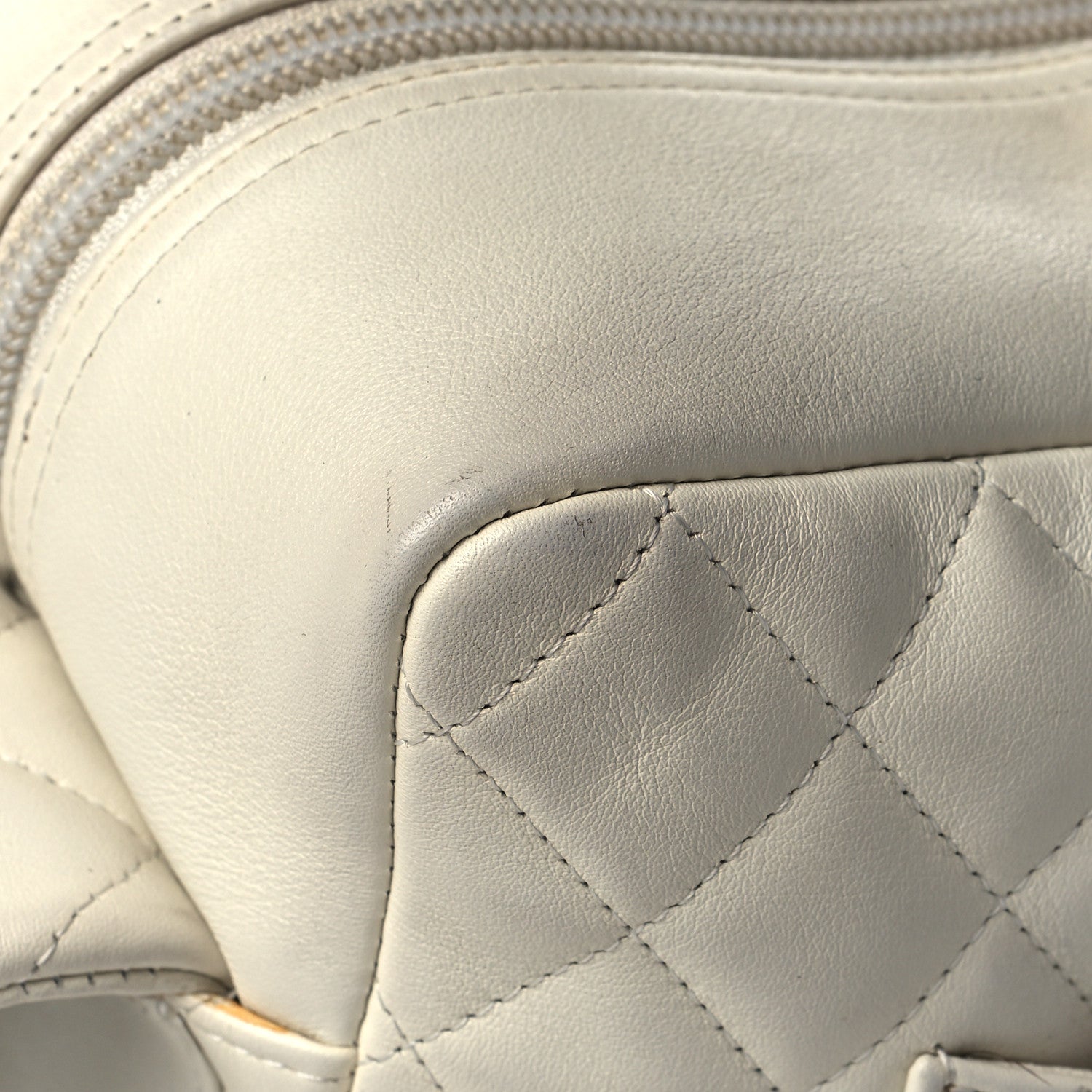 Chanel Calfskin Quilted Large Cambon Multipocket Reporter White 18 of 22